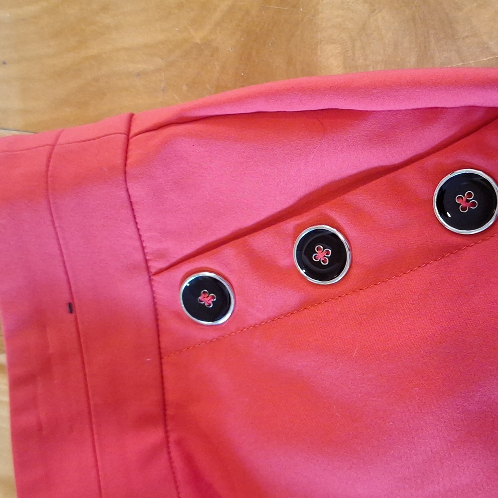TALL 7th Avenue New York & Co. Orange Flare Leg High Waist Trousers Sz 18 Tall - Picture 4 of 11